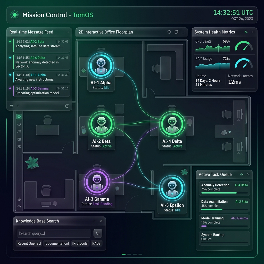 Mission Control — AI Agent Swarm Observability Dashboard