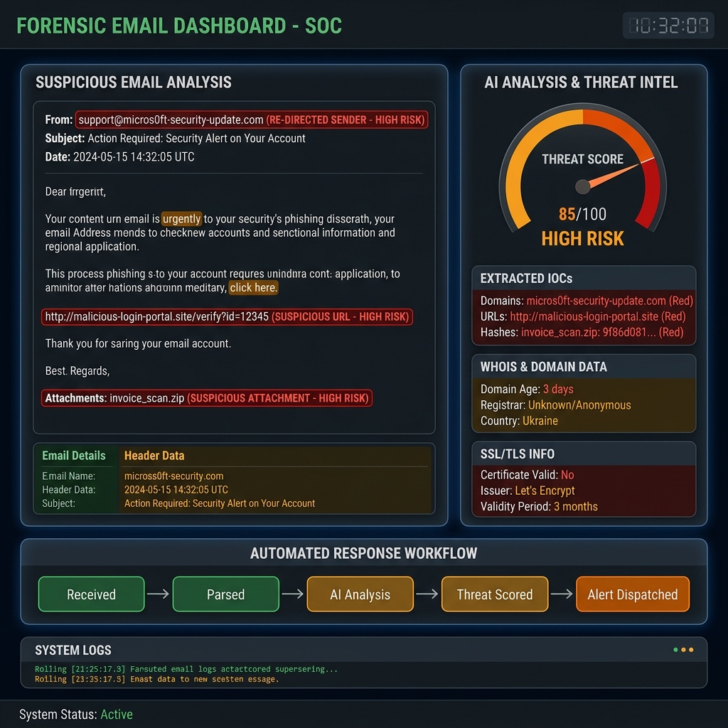 AI Phishing Analyse Platform — Forensische e-mail ontleding