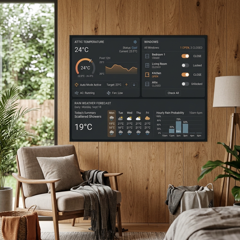 Zolderkoeling Velux sturing