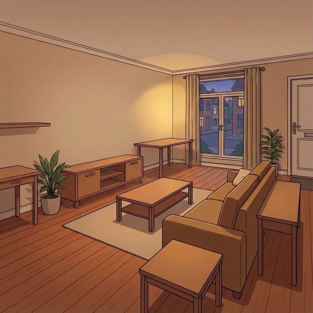 Vlaamse huiskamer met elektronica